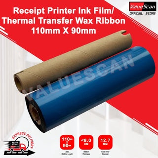 Receipt Printer Ink Film / Thermal Transfer Wax Ribbon-(110mm x 90mm)